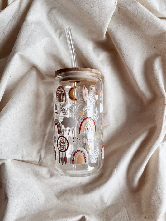 Glass Tumbler Boho style