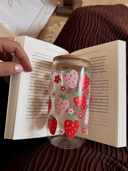 Glass Tumbler Strawberries