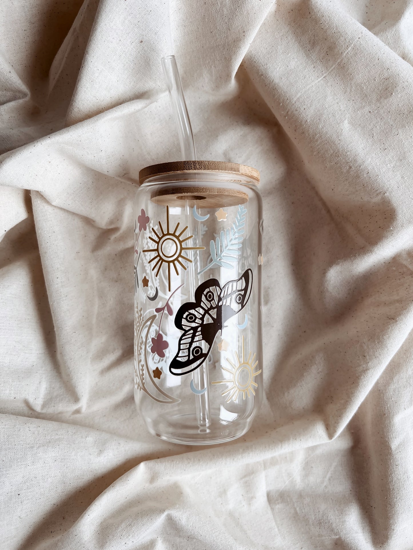 Glass Tumbler Boho style