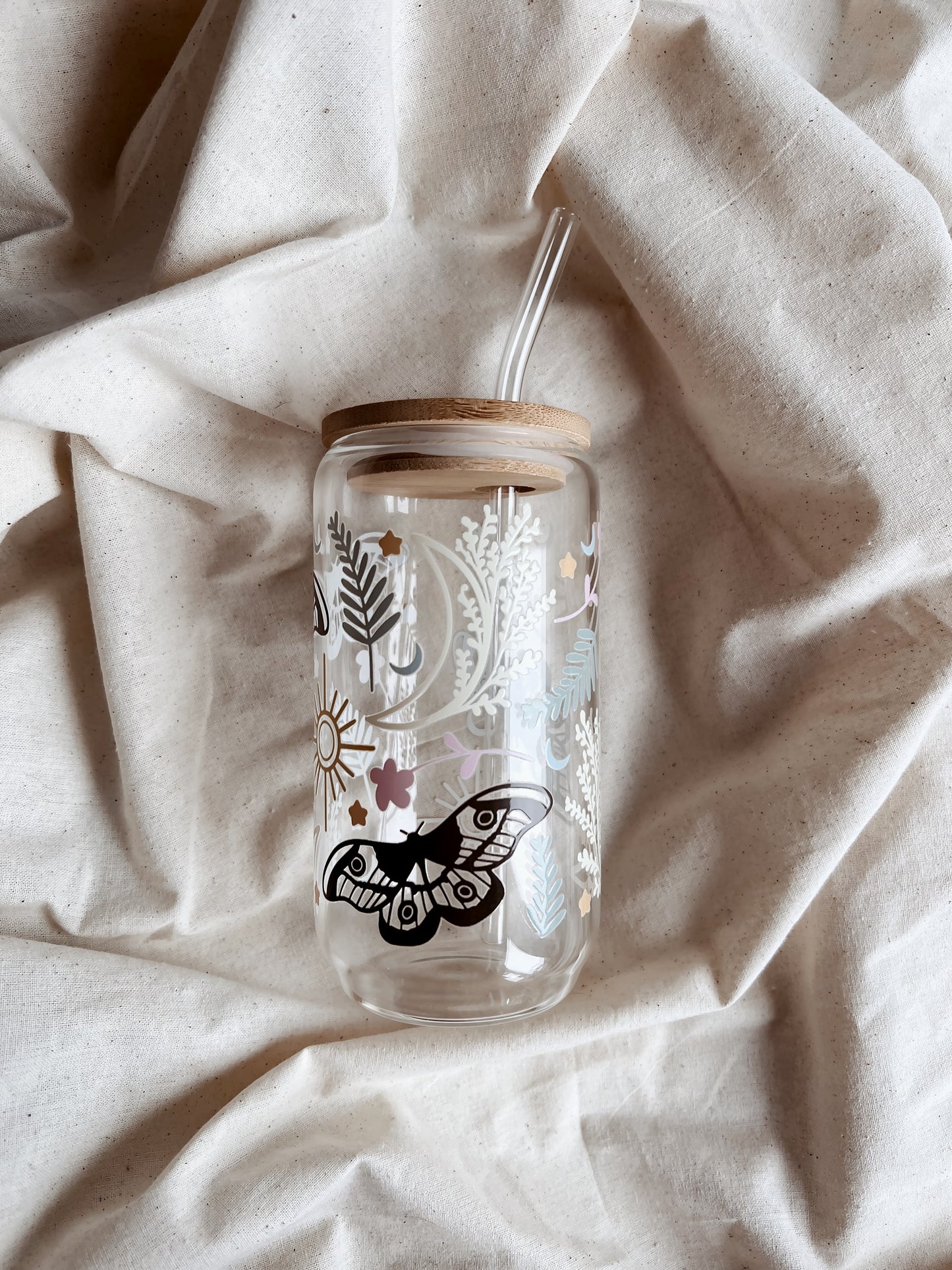 Glass Tumbler Boho style