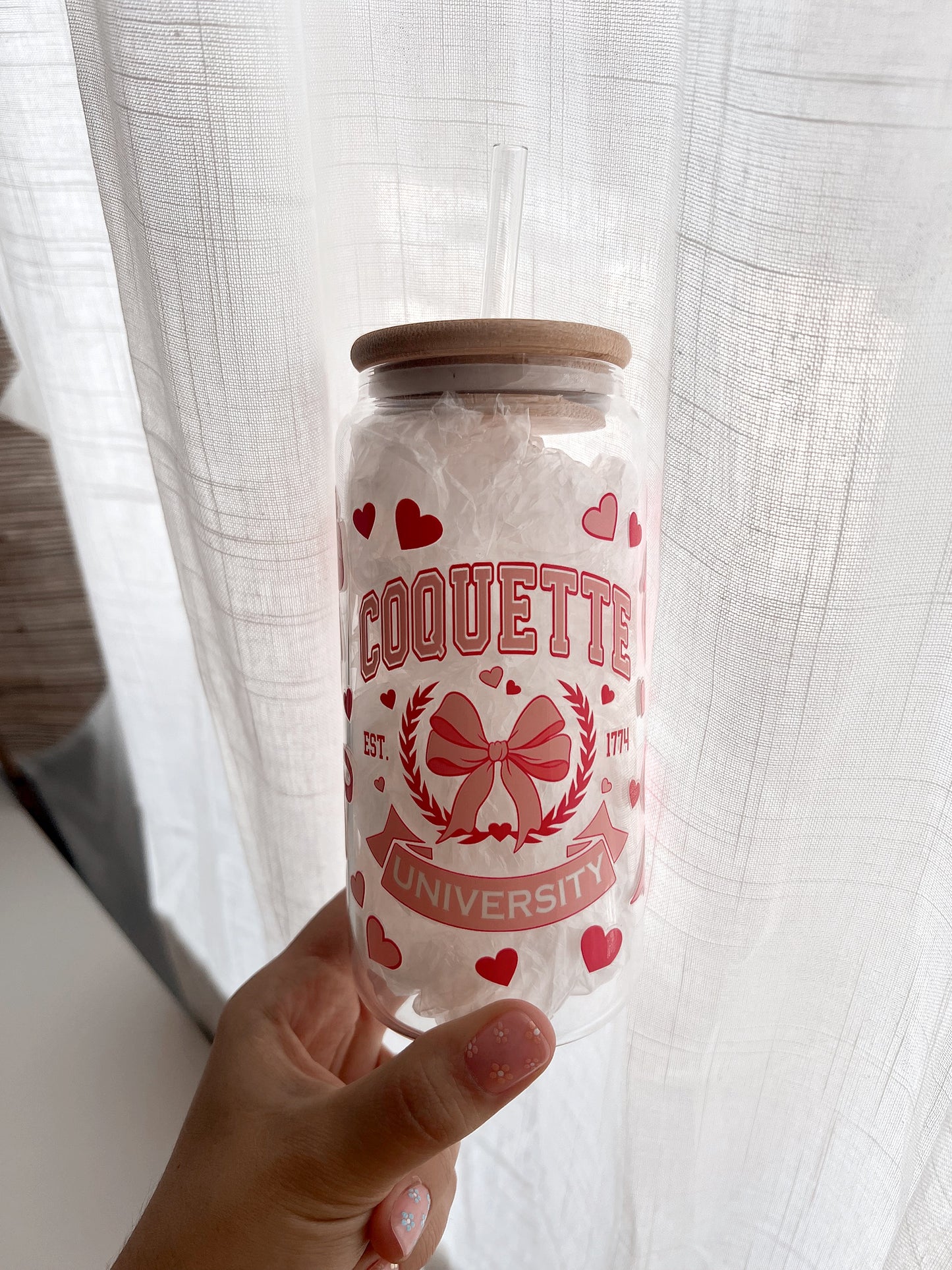 Glass Tumbler Coquette theme (large)