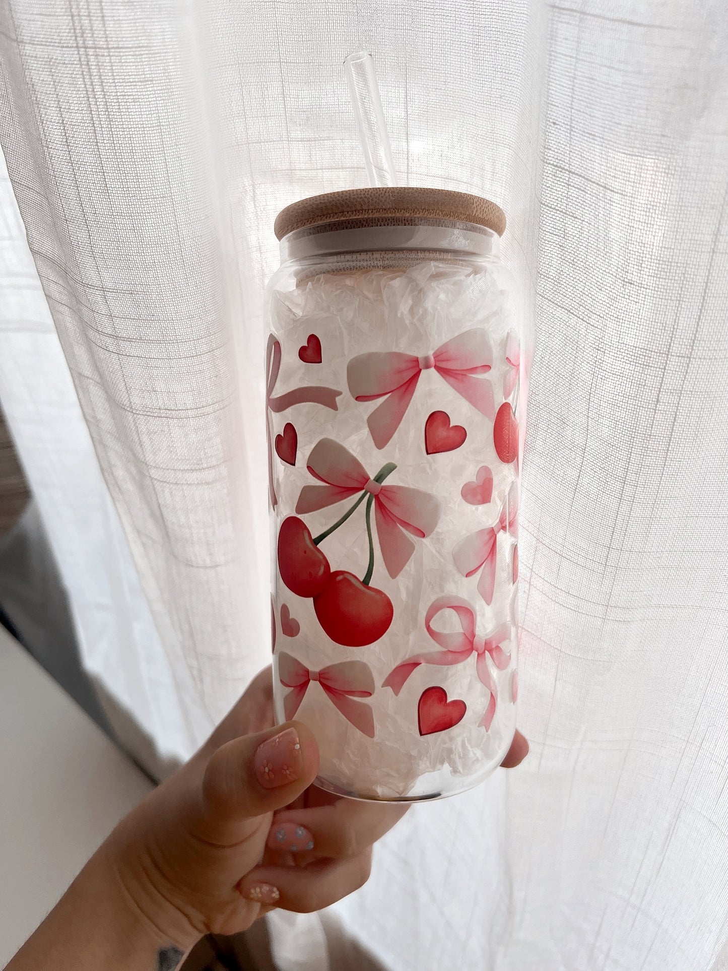 Glass Tumbler Coquette theme (large)