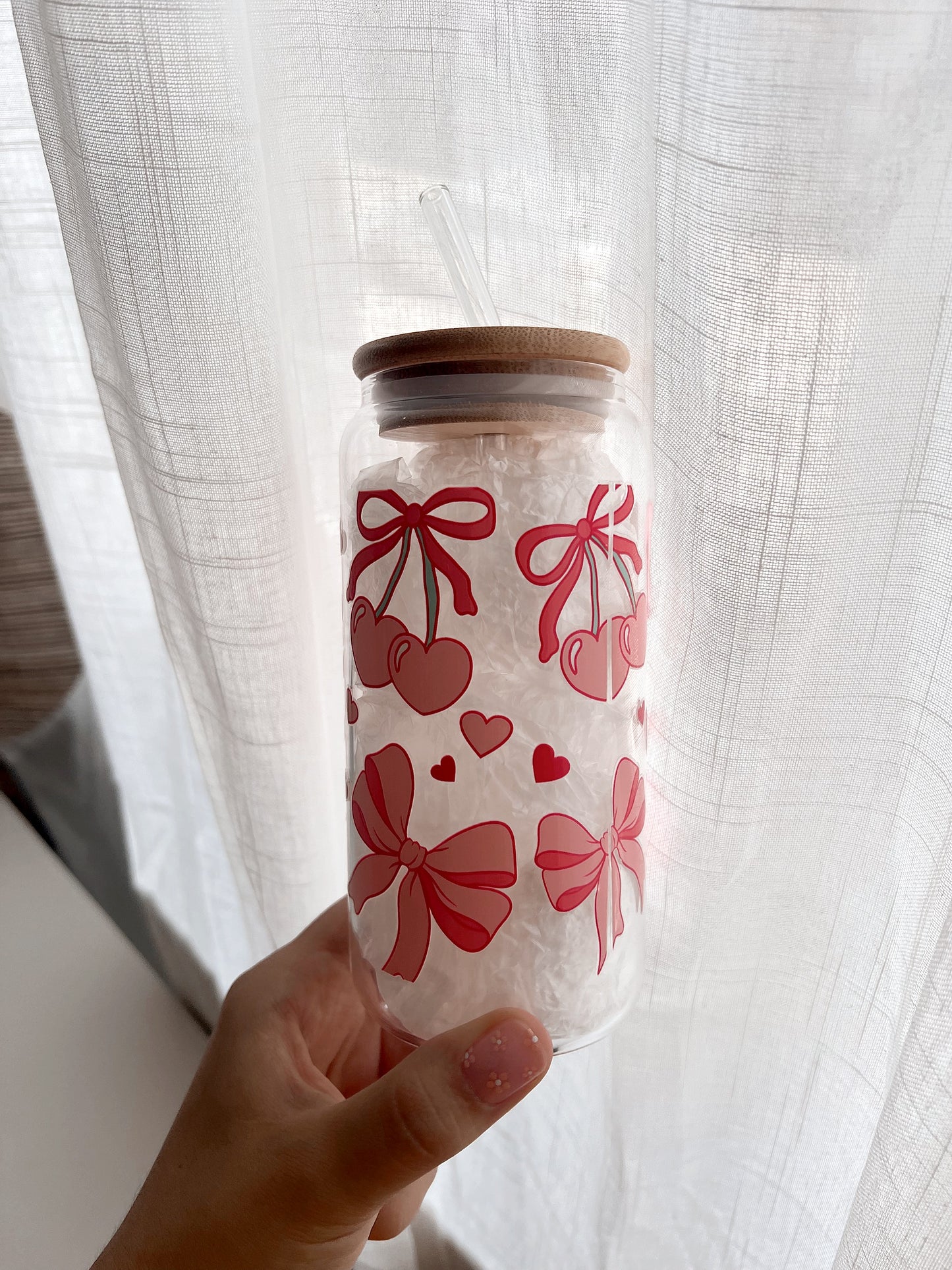 Glass Tumbler Coquette theme (large)