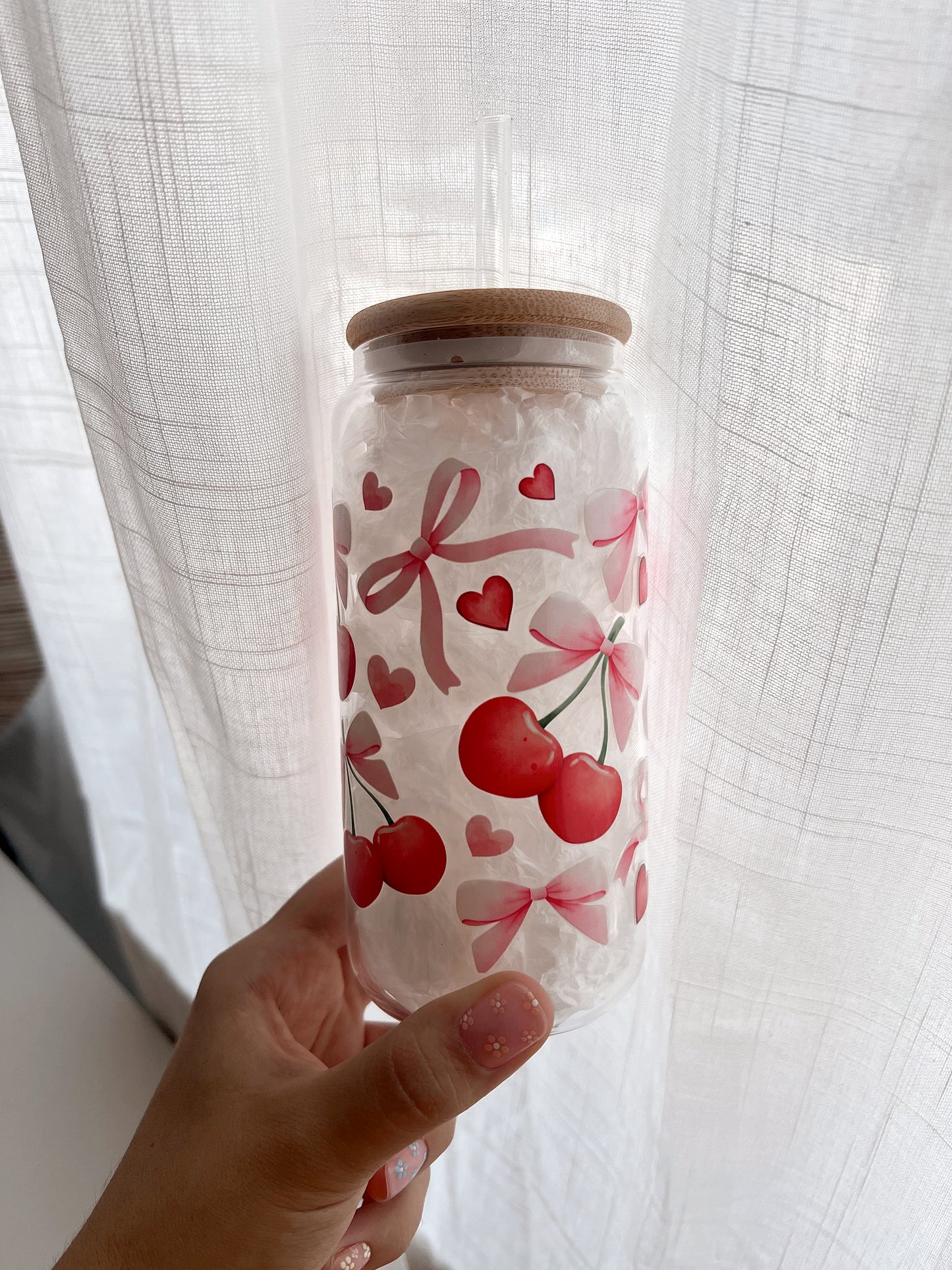 Glass Tumbler Coquette theme (large)