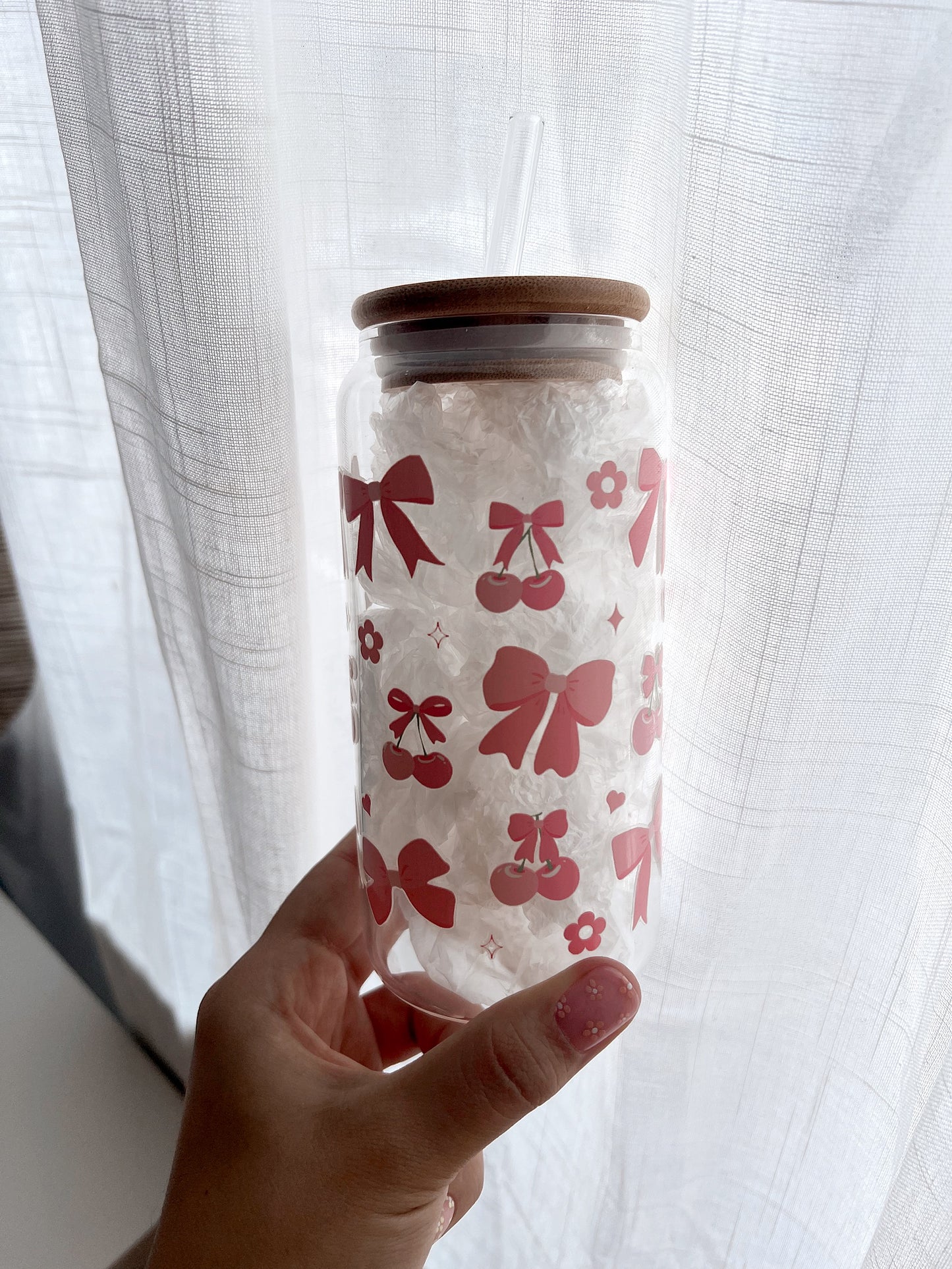 Glass Tumbler Coquette theme (large)