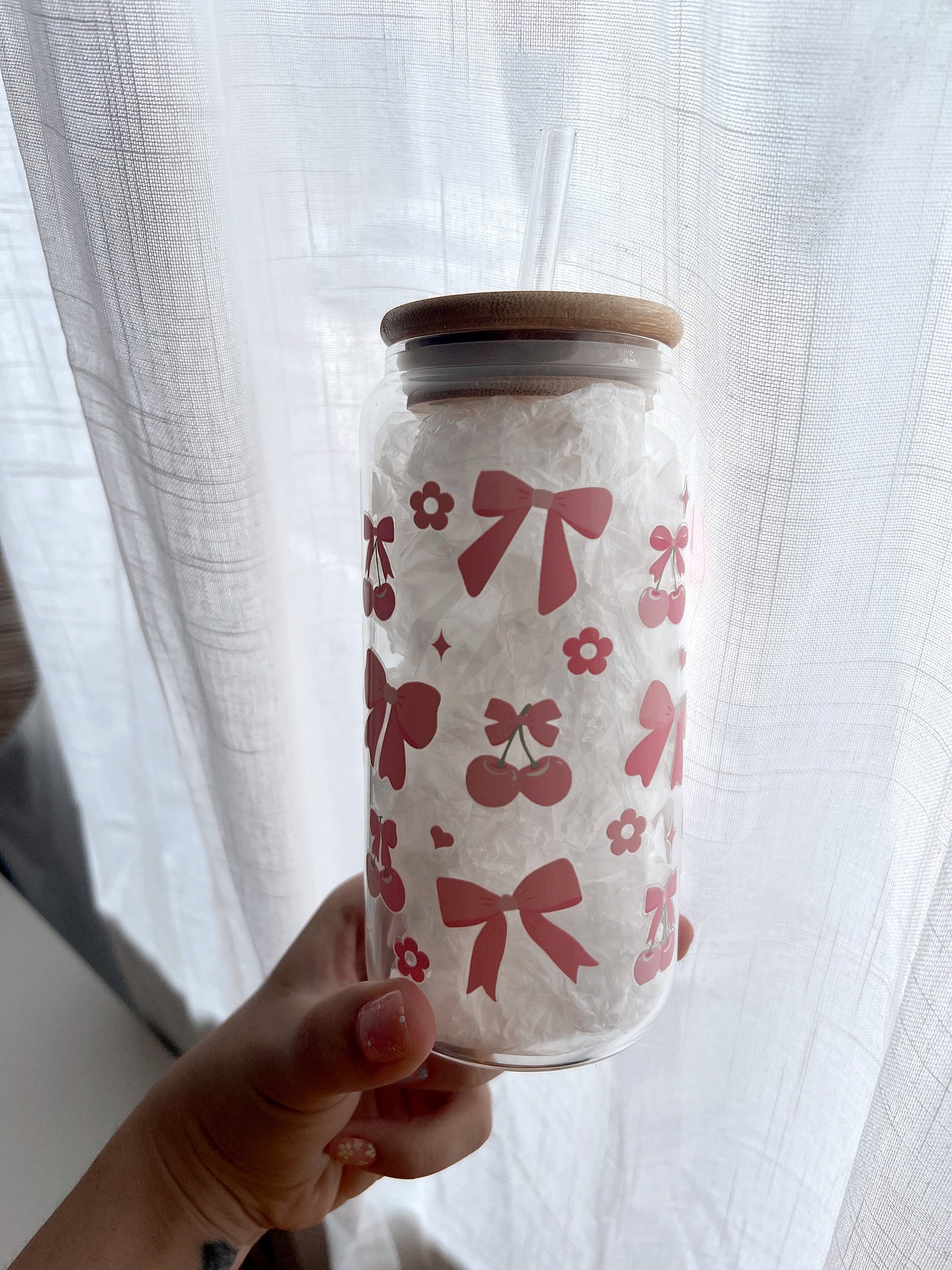 Glass Tumbler Coquette theme (large)