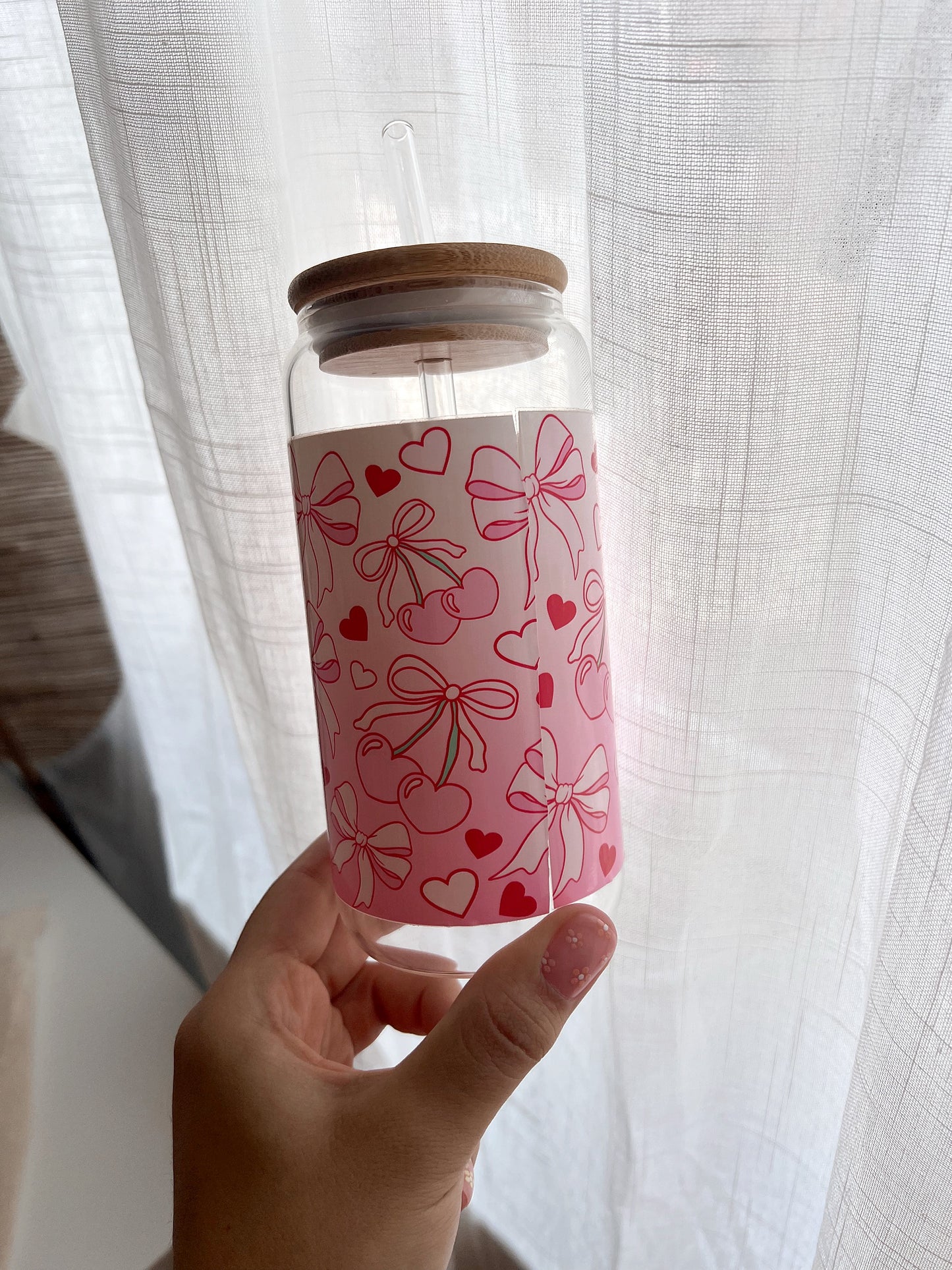 Glass Tumbler Coquette theme (large)